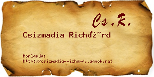 Csizmadia Richárd névjegykártya